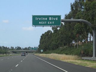 Irvine Boulevard is a major arterial roadway that leads northwest into Tustin and southeast toward the Northwood community of Irvine.