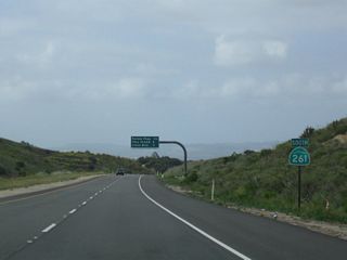A second California 261 south reassurance shield is posted prior to the first exit from southbound: Exit 3, Portola Parkway.