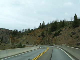 The Dry Gulch Bridge is narrow, so there are no shoulders on this section of California 263 (Historic U.S. 99).