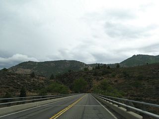 Just like the Dry Gulch Bridge, the Pioneer Bridge over the Shasta River is narrow.