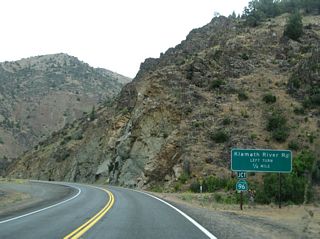 After the third Shasta River bridge, California 263 next approaches its final bridge and its ending junction with California 96.