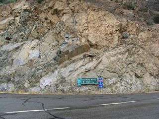 California 96 is signed as the Klamath River Highway, but even California 96 does not follow the Klamath River all the way to the coast. California 96 curves south to follow the Trinity River, while the remaining section of the Klamath River heading toward the Pacific Ocean is paralleled by California 169. However, conditions have made road passage impossible for a segment of the highway, and California 169 exists in two discontinuous segments as a result.