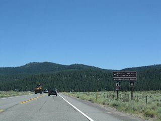 The next intersection is with Martis Creek Road to Martis Creek Lake Recreation Area and Waddle Ranch.