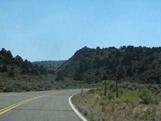 At the 1.00 postmile is a welcome sign for Bodie Hills. This is also the first indication that this road is California 270, since there are no eastbound reassurance shields.