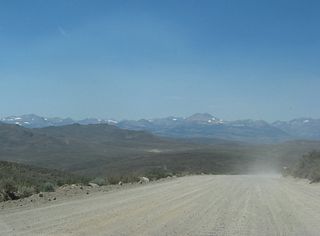 Stunning views of the Sierra Nevada can be seen as Bodie Road continues west.