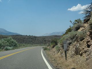 A final California 270 postmile is located one-half mile prior to the U.S. 395 intersection. No U.S. 395 shield assembly or end California 270 shield is posted along westbound.