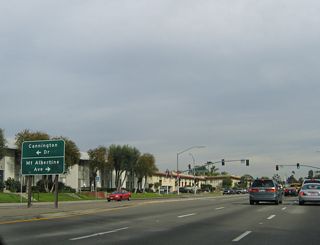 The next traffic signal along eastbound Balboa Avenue (old California 274) is with Cannington Drive north and Mount Albertine Avenue south.