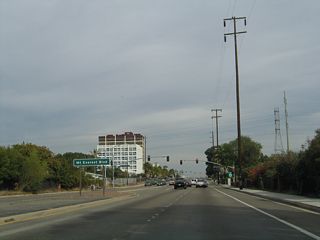 Reentering a commercial and residential area, eastbound Balboa Avenue (old California 274) next meets Mount Everest Boulevard.