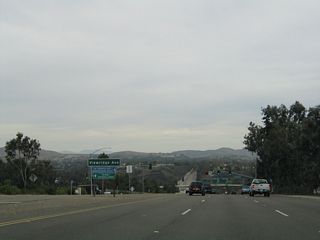 Murphy Canyon comes into view as Balboa Avenue lowers east to Viewridge Avenue.