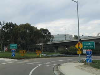 Freeway entrance shields for Interstate 15 south.