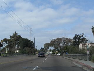 Garnet Avenue passes over Rose Creek.