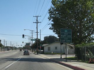 Southbound Main Street (old U.S. 91-395 Business) meets SR 60 south of Shamrock Avenue in the city of Riverside.