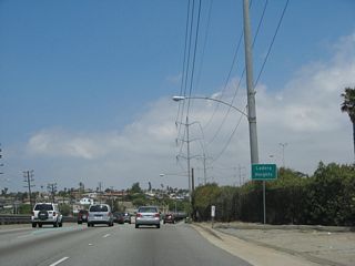 La Cienega Boulevard enters the community of Ladera Heights.
