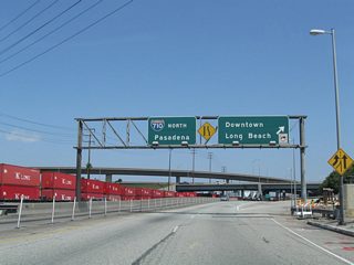 Harbor Scenic Drive north at Ocean Boulevard. There is no access from here to Interstate 710 south or Ocean Boulevard west to Terminal Island.