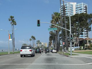 Ocean Boulevard intersects Paloma Avenue, which leads two and a half blocks north to East Broadway.