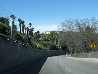 Crenshaw Boulevard descends from the top of Rancho Palos Verdes and proceeds northeast toward Rolling Hills, Rolling Hills Estates, Lomita, and Torrance.
