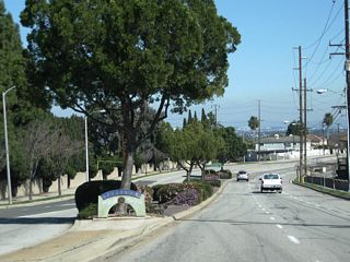 At the bottom of the hill, Crenshaw Boulevard enters the city of Torrance, "The City with a Hometown Feel".