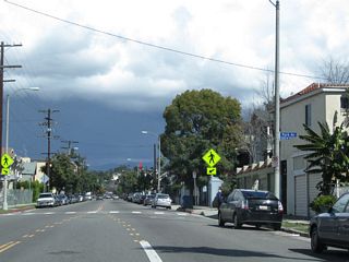 Northbound Echo Park Avenue meets Park Avenue.