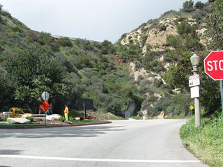 A tunnel connects Vermont Canyon Road with Western Canyon Road, bypassing Griffith Observatory.