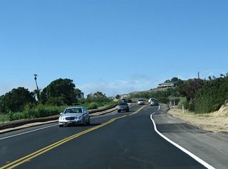 More of the unstable earth over which Palos Verdes Drive passes.