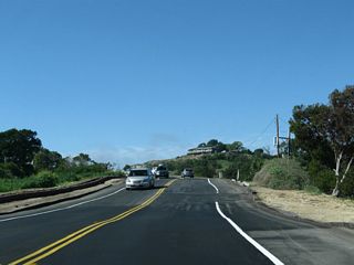 More of the unstable earth over which Palos Verdes Drive passes.