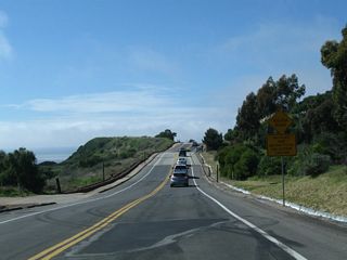 More of the unstable earth over which Palos Verdes Drive passes.