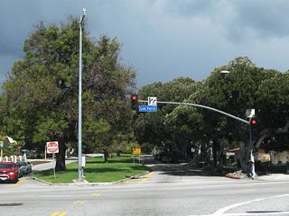 Vermont Avenue meets Los Feliz Boulevard at this signalized intersection. The street continues to Griffith Park, including the Greek Theatre, Roosevelt Municipal Golf Course and Griffith Observatory.