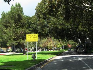 Through Griffith Park, Vermont Avenue is closed to through traffic overnight, except on show nights at the Greek Theatre.