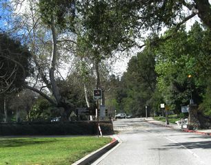 After passing by several homes, Vermont Avenue enters Griffith Park.