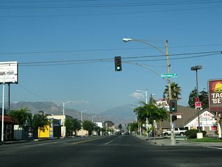 The next traffic signal along eastbound Highland Avenue is at Arrowhead Avenue.
