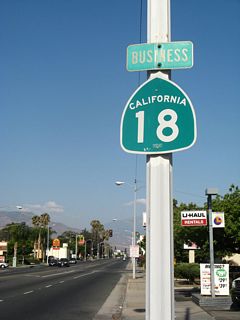 SR 18 Business east of SR 259 along Highland Avenue in San Bernardino, CA