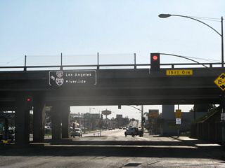 SR 259 is a connector between I-215 north and SR 210 east and from SR 210 west to I-215 south. The exchange joining I-215 with I-10 (San Bernardino Freeway) is five miles to the south.