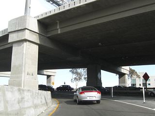 The ramp onto Interstate 80 east from First Street leads onto the lower deck of the Bay Bridge. There are no exits until Yerba Buena Island and Treasure Island.