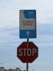The Great Highway passes alongside Ocean Beach and was planned for a time as a freeway until most freeways were eliminated within the city of San Francisco. The highway was constructed on a berm to prevent encroachment by the beach sands.