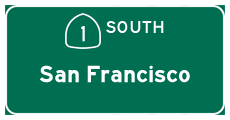 Continue south to San Francisco