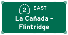 Continue east to La Ca-ada-Flintridge