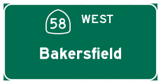 Continue west to Bakersfield