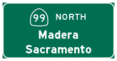 Continue north on California 99 to Madera and Sacramento