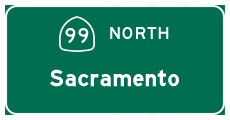 Continue north on California 99 to Sacramento
