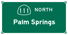 Continue north on California 111 to Palm Springs