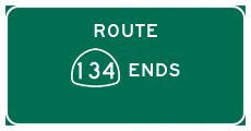 California 134 ends