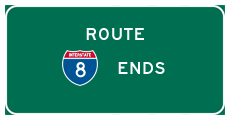 Interstate 8 ends