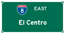 Continue east to El Centro