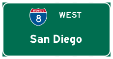 Continue west to San Diego