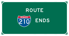 Interstate 210 ends