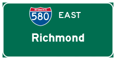 Continue east on I-580 to Richmond