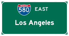 Continue east on I-580 to I-5 and Los Angeles