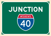 Continue to Interstate 40