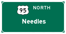 Continue north to Needles