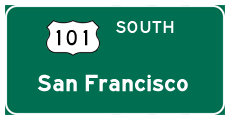 Continue south to San Francisco